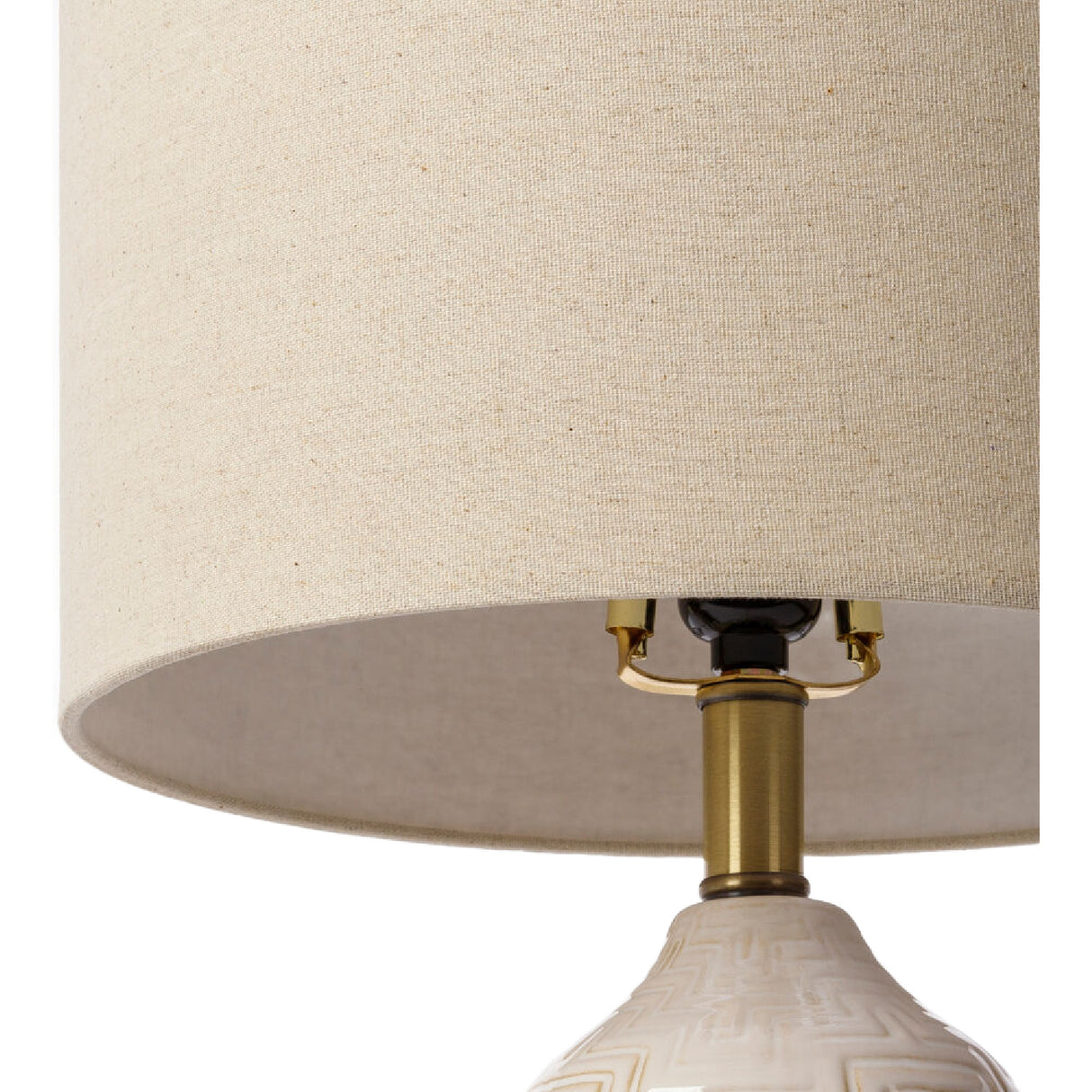   Glazed White Ceramic Table Lamp | Oroa.com