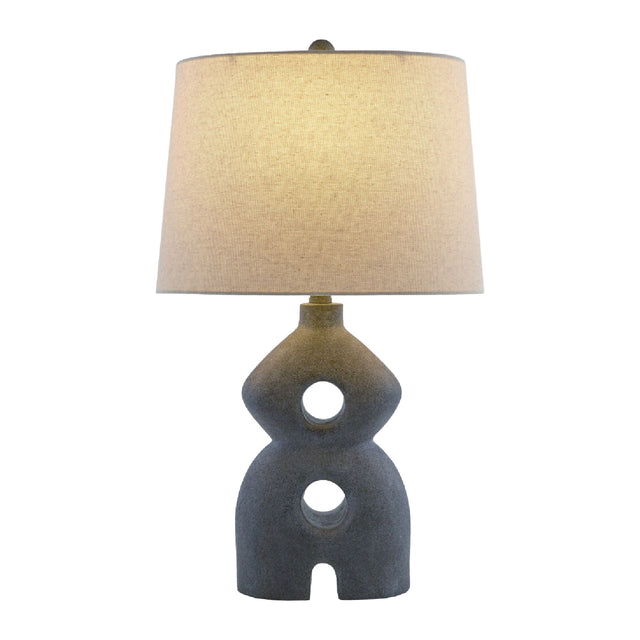 Modern European furniture - Black Sculptured Base Table Lamp - www.oroa.com