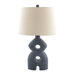   Modern European furniture - Black Sculptured Base Table Lamp - www.oroa.com | Oroa.com