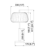 Modern European furniture - White Cotton Accent Table Lamp - www.oroa.com