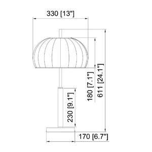   White Cotton Accent Table Lamp | Oroa.com
