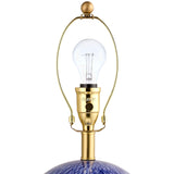 Modern European furniture - Glazed Blue Ceramic Table Lamp - www.oroa.com