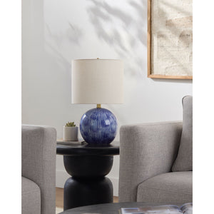   Modern European furniture - Glazed Blue Ceramic Table Lamp - www.oroa.com | Oroa.com