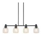 Modern European furniture - 4-Light Glass Linear Chandelier - www.oroa.com