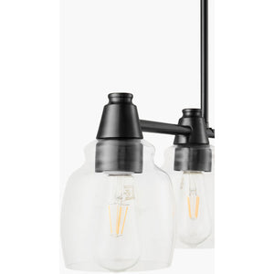   4-Light Glass Linear Chandelier | Oroa.com