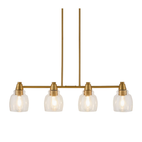   Modern European furniture - 4-Light Glass Linear Chandelier - www.oroa.com | Oroa.com