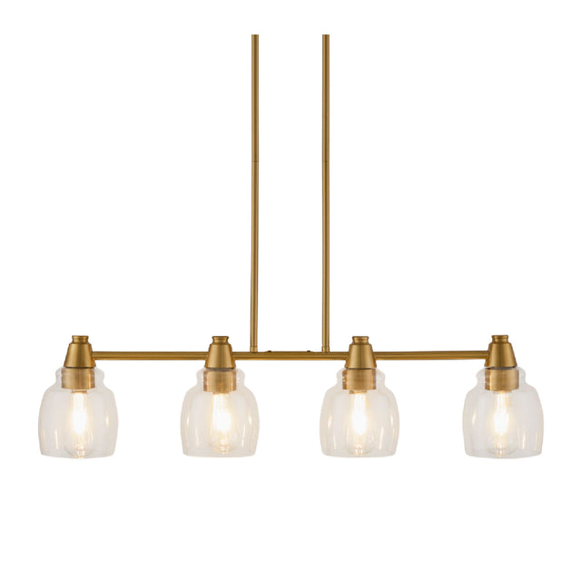 4-Light Glass Linear Chandelier | Kuda Home Cavtat | Oroa.com