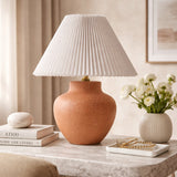 Modern European furniture - Glazed Red Ceramic Table Lamp - www.oroa.com