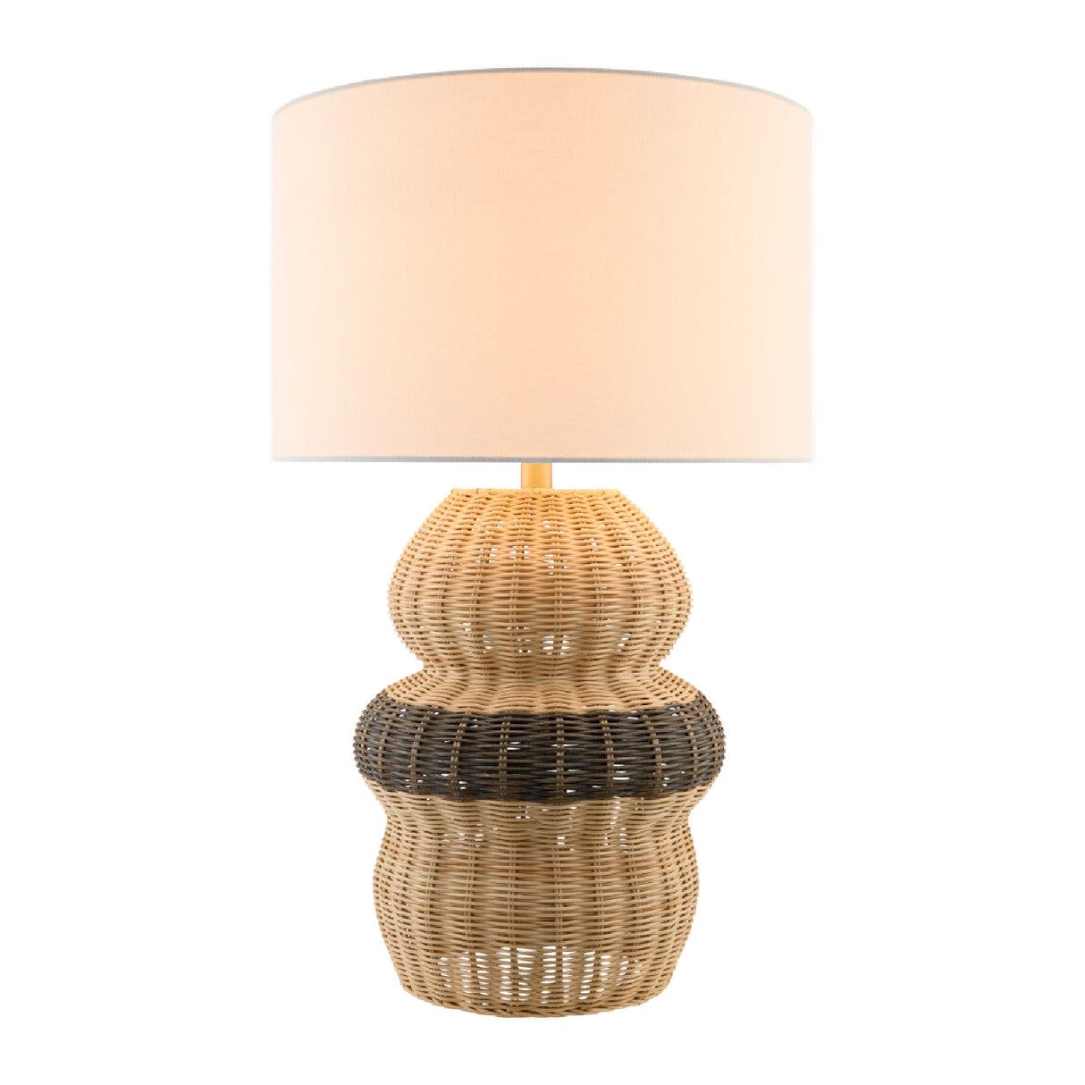   Modern European furniture - Wavy Rattan Base Table Lamp - www.oroa.com | Oroa.com
