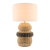 Modern European furniture - Wavy Rattan Base Table Lamp - www.oroa.com