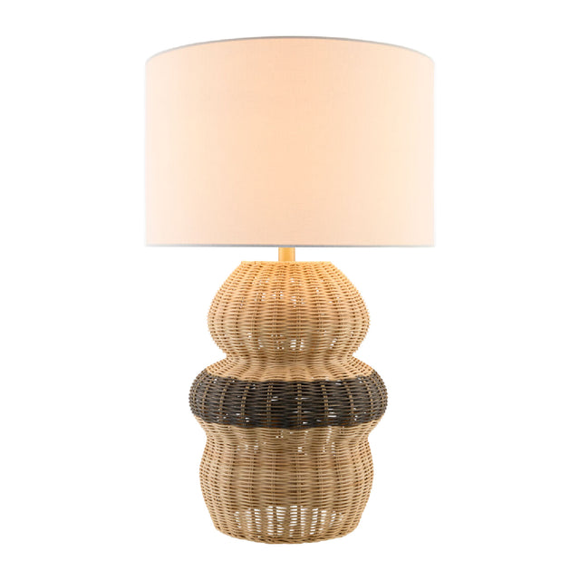 Modern European furniture - Wavy Rattan Base Table Lamp - www.oroa.com
