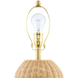 Modern European furniture - Wavy Rattan Base Table Lamp - www.oroa.com