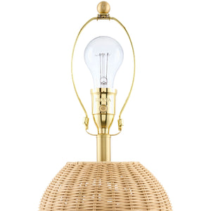   Modern European furniture - Wavy Rattan Base Table Lamp - www.oroa.com | Oroa.com