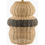 Modern European furniture - Wavy Rattan Base Table Lamp - www.oroa.com