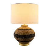 Modern European furniture -  Natural Rattan Base Table Lamp - www.oroa.com