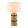Modern European furniture -  Beige Lined Rattan Table Lamp - www.oroa.com
