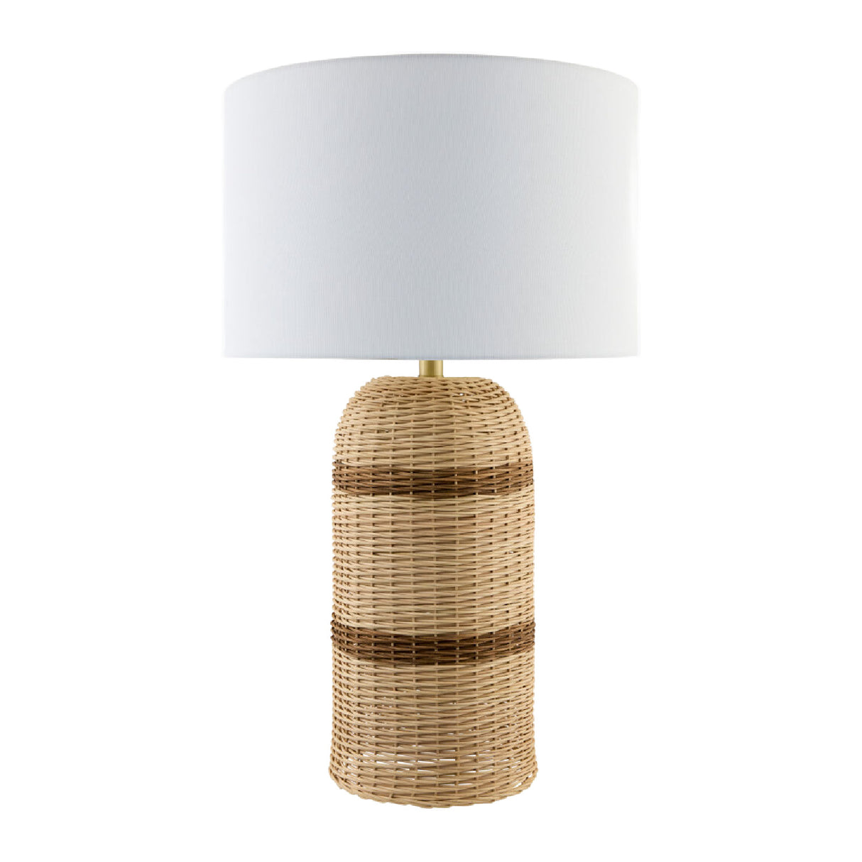   Modern European furniture -  Beige Lined Rattan Table Lamp - www.oroa.com | Oroa.com