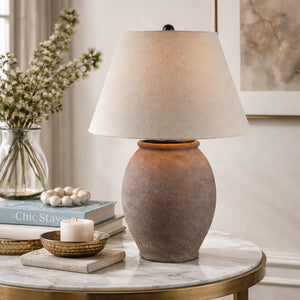  Modern European furniture - Brown Cement Accent Table Lamp - www.oroa.com | Oroa.com