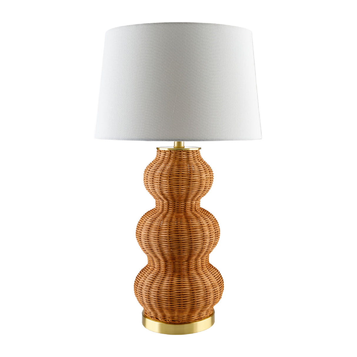   Modern European furniture - Wavy Rattan Linen Table Lamp - www.oroa.com | Oroa.com