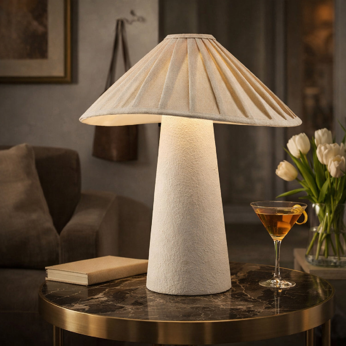   White Minimalist Accent Table Lamp | Oroa.com