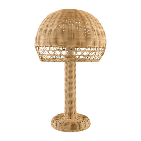 Modern European furniture - Dome Natural Rattan Table Lamp - www.oroa.com
