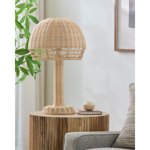   Modern European furniture - Dome Natural Rattan Table Lamp - www.oroa.com | Oroa.com