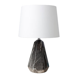   Marbled Black Accent Table Lamp | Oroa.com