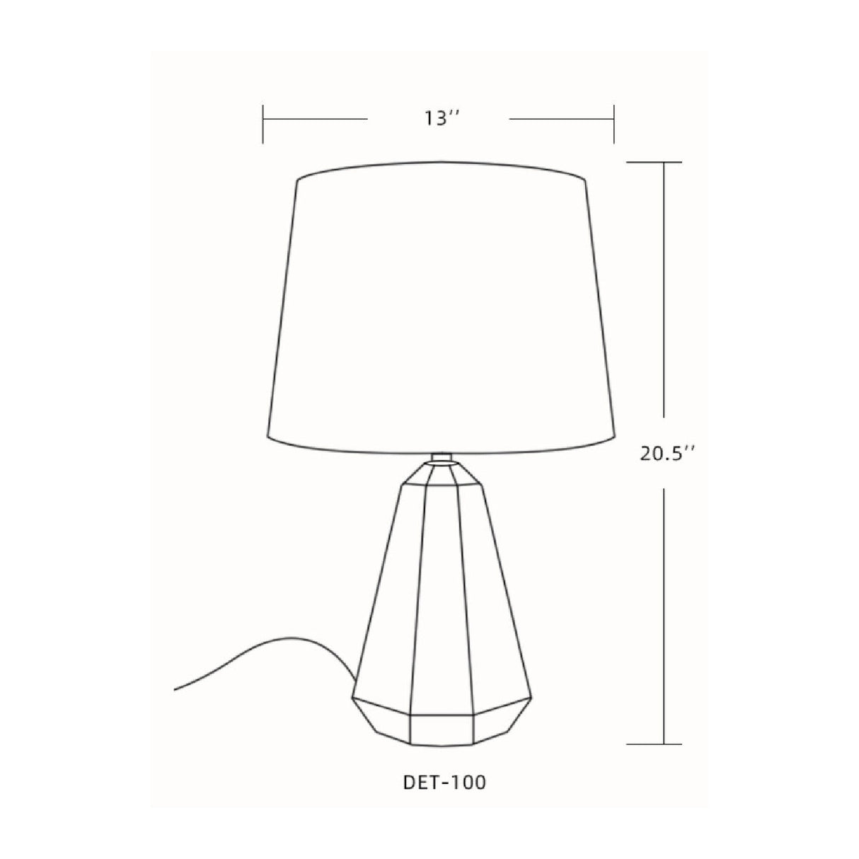   Marbled Black Accent Table Lamp | Oroa.com