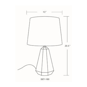   Marbled Black Accent Table Lamp | Oroa.com