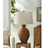 Modern European furniture - Painted Rattan Accent Table Lamp - www.oroa.com