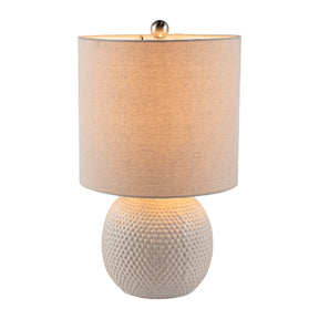 Modern European furniture - Glazed Beige Ceramic Table Lamp - www.oroa.com