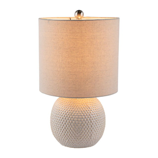 Modern European furniture - Glazed Beige Ceramic Table Lamp - www.oroa.com