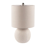Modern European furniture - Glazed Beige Ceramic Table Lamp - www.oroa.com
