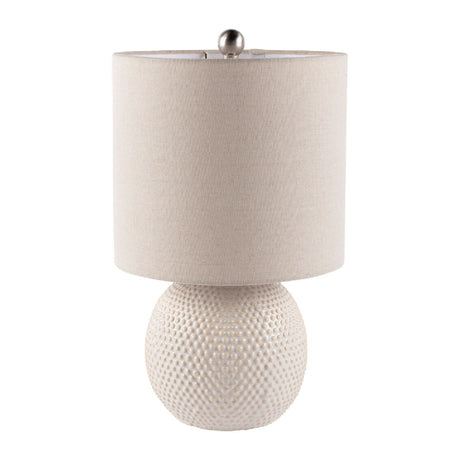Modern European furniture - Glazed Beige Ceramic Table Lamp - www.oroa.com
