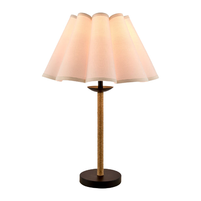 Modern European furniture - Pleated Cream Linen Table Lamp - www.oroa.com