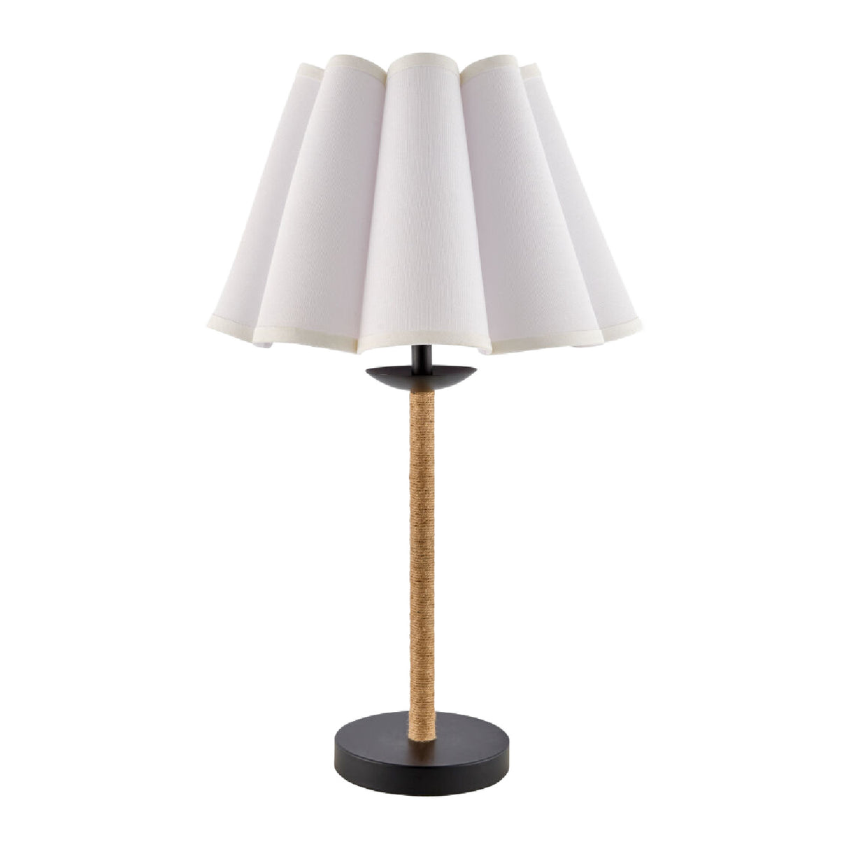   Modern European furniture - Pleated Cream Linen Table Lamp - www.oroa.com | Oroa.com