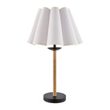 Modern European furniture - Pleated Cream Linen Table Lamp - www.oroa.com