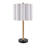 Modern European furniture - Cream Linen Pleated Table Lamp - www.oroa.com