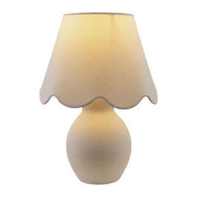 Modern European furniture - Scalloped White Cotton Table Lamp - www.oroa.com