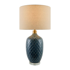   Modern European furniture - Carved Ceramic Linen Table Lamp - www.oroa.com | Oroa.com