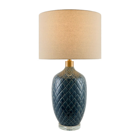   Modern European furniture - Carved Ceramic Linen Table Lamp - www.oroa.com | Oroa.com