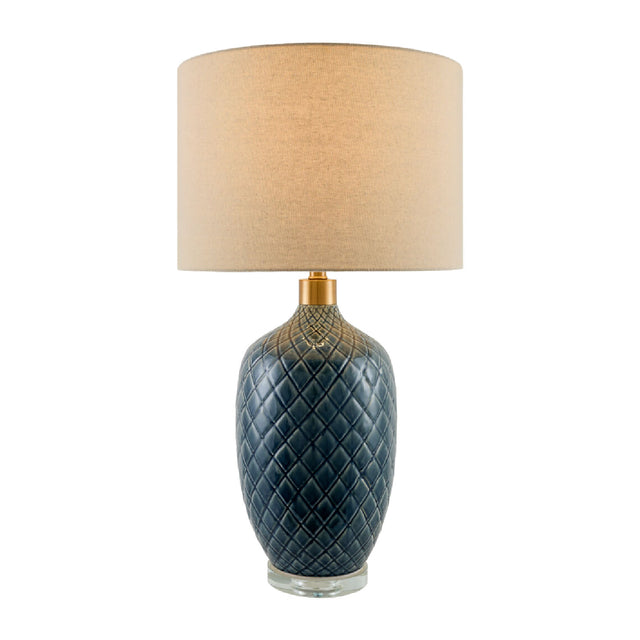 Modern European furniture - Carved Ceramic Linen Table Lamp - www.oroa.com