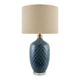 Modern European furniture - Carved Ceramic Linen Table Lamp - www.oroa.com