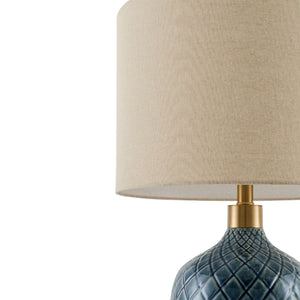   Modern European furniture - Carved Ceramic Linen Table Lamp - www.oroa.com | Oroa.com