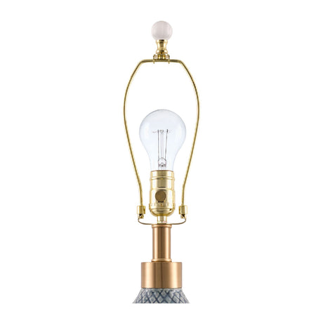 Modern European furniture - Carved Ceramic Linen Table Lamp - www.oroa.com