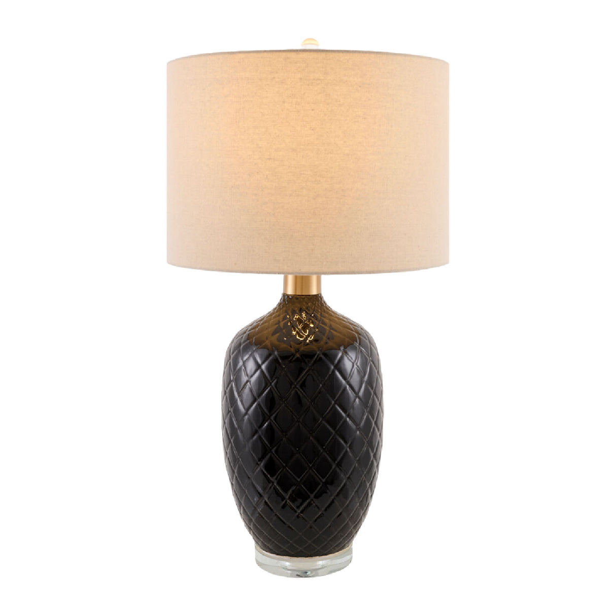   Modern European furniture - Carved Ceramic Linen Table Lamp - www.oroa.com | Oroa.com
