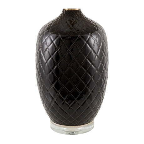 Modern European furniture - Carved Ceramic Linen Table Lamp - www.oroa.com