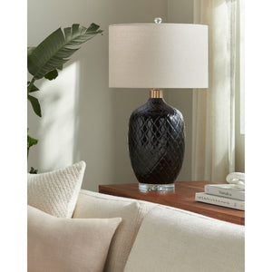   Modern European furniture - Carved Ceramic Linen Table Lamp - www.oroa.com | Oroa.com