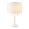Modern European furniture - Drum Linen Shade Table Lamp - www.oroa.com