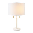 Modern European furniture - Drum Linen Shade Table Lamp - www.oroa.com